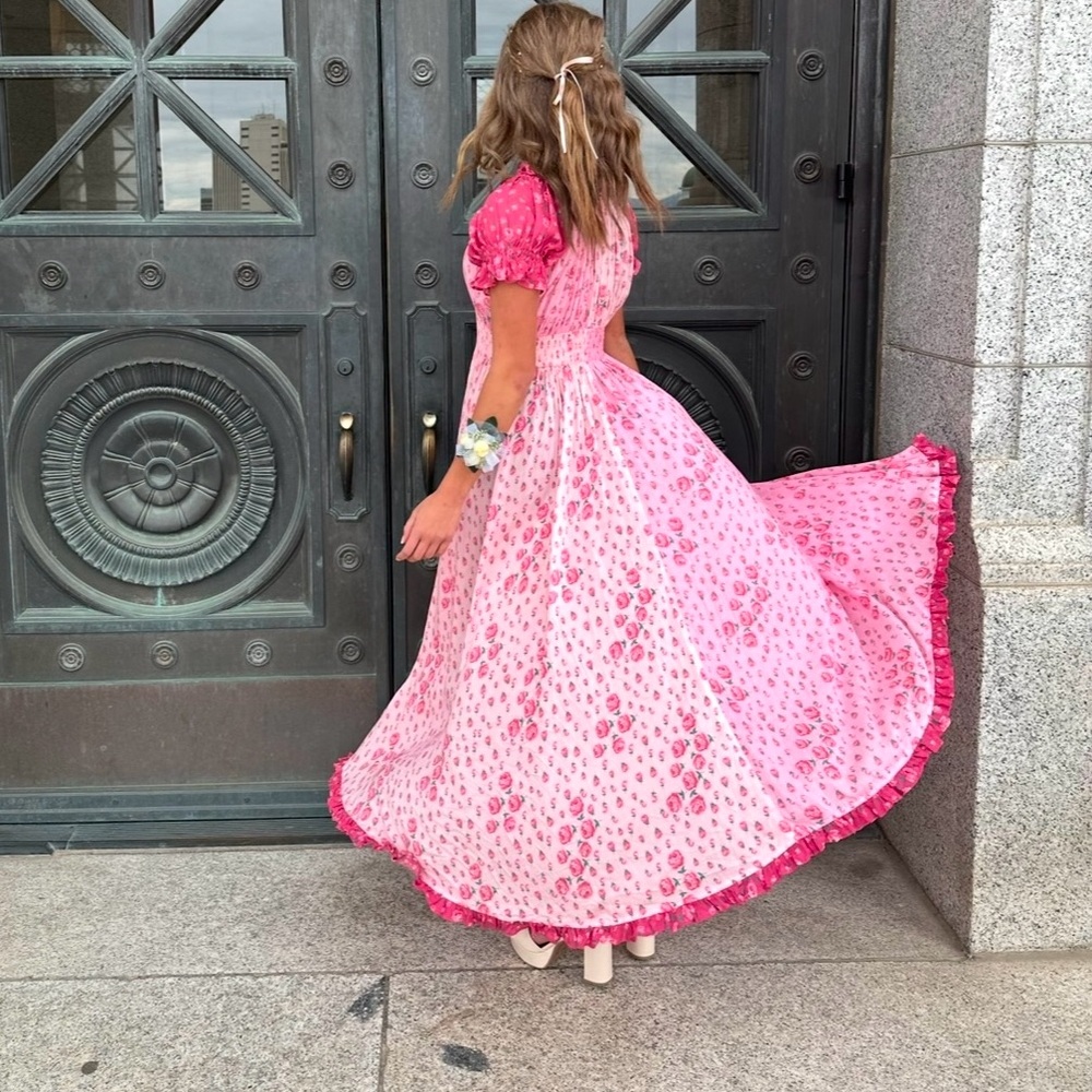 Pink maxi dress